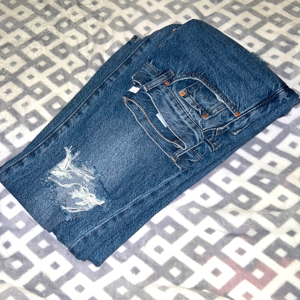 pacsun ripped denim dad jeans